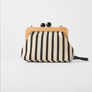 Zara Wooden Clasp Crossbody Bag